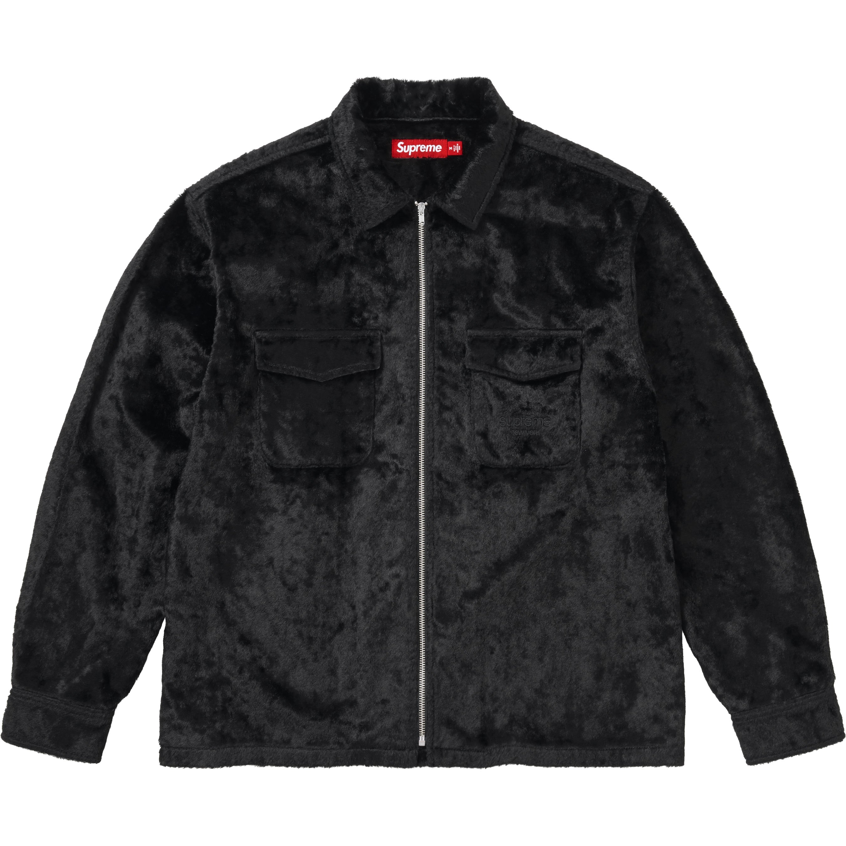 Faux Fur Zip Up Shirt view 4
